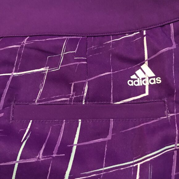 Adidas Golf Skort 2 ClimaCool Purple White Back Pocket Side Zip - Picture 9 of 12